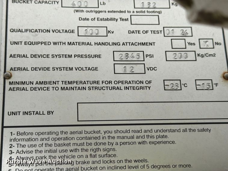 image for item YA4990 2024 Ford F550 Super Duty bucket truck