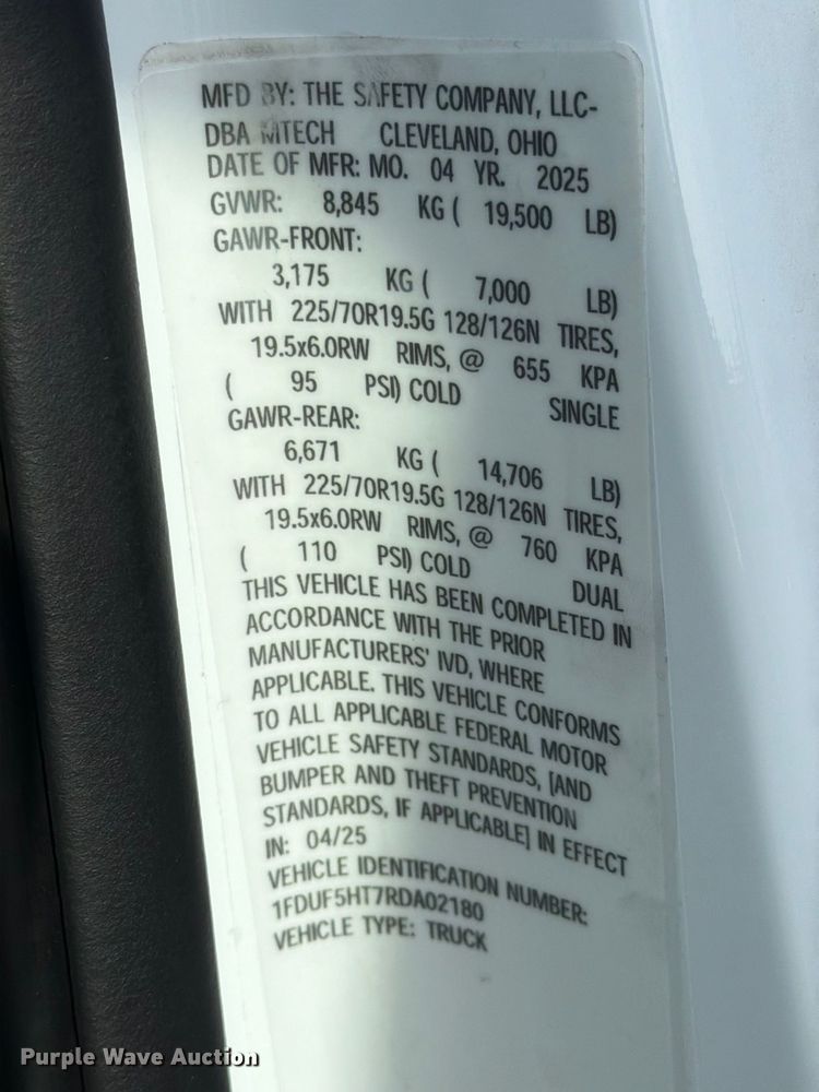 image for item YA4990 2024 Ford F550 Super Duty bucket truck