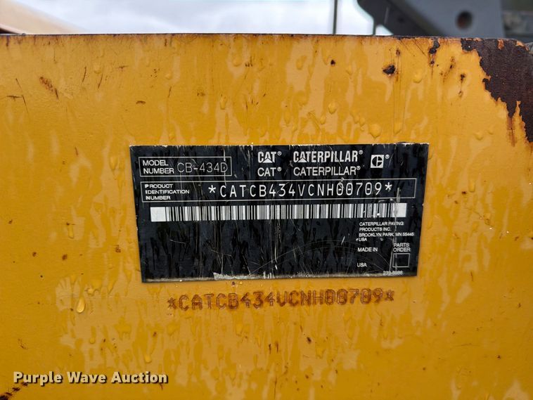 image for item YA5147 2007 Caterpillar CB-424D double drum vibratory roller