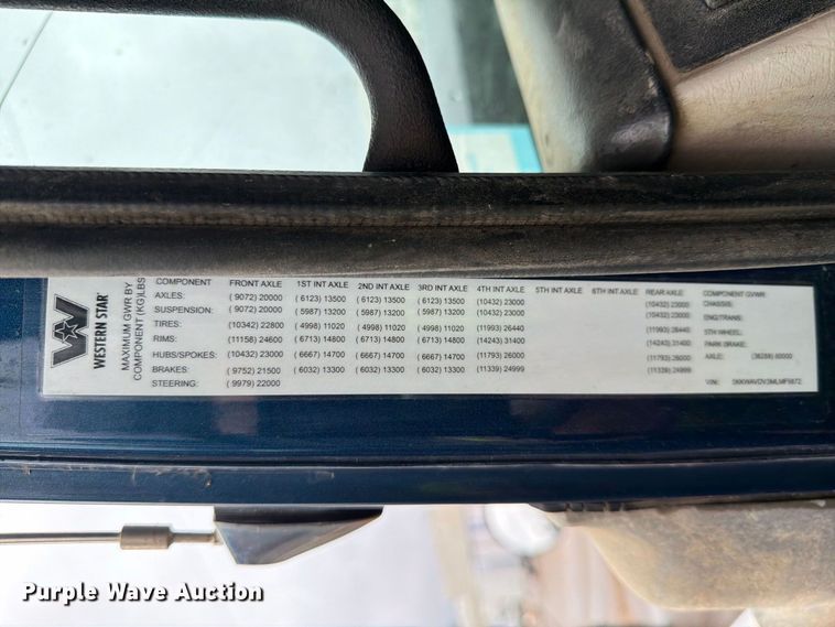 image for item YA5181 2021 Western Star 4700 dump truck
