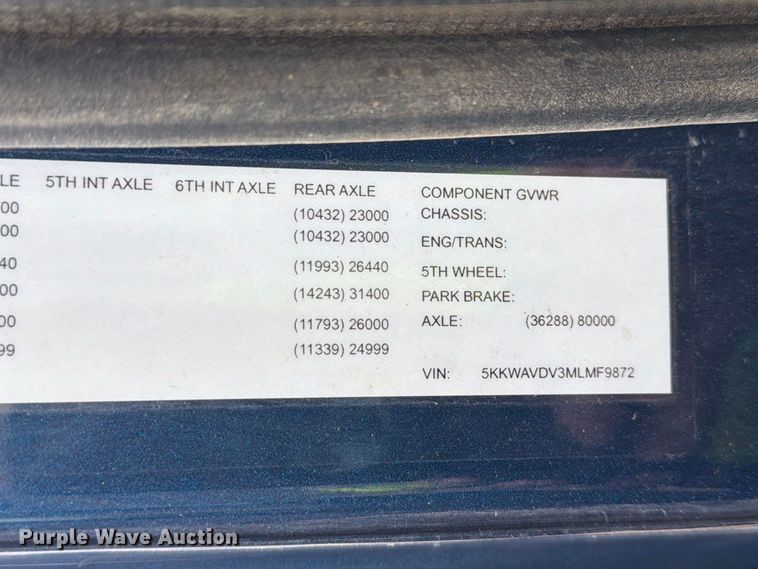 image for item YA5181 2021 Western Star 4700 dump truck