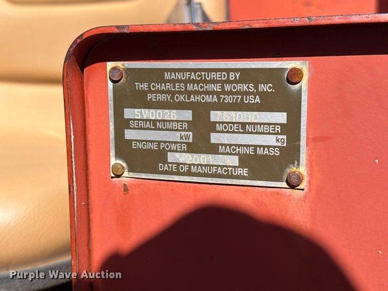 image for item YA5428 2001 Ditch Witch 7610DD trencher