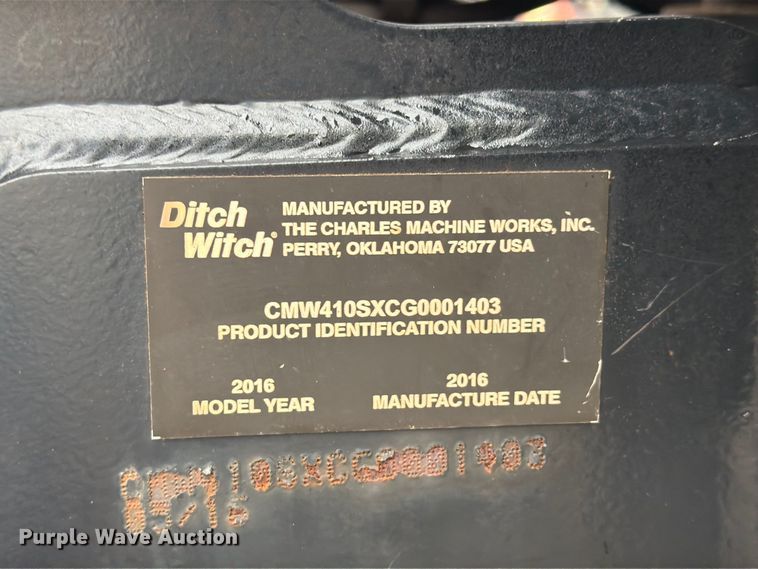 image for item YA5432 2016 Ditch Witch 410SX trencher