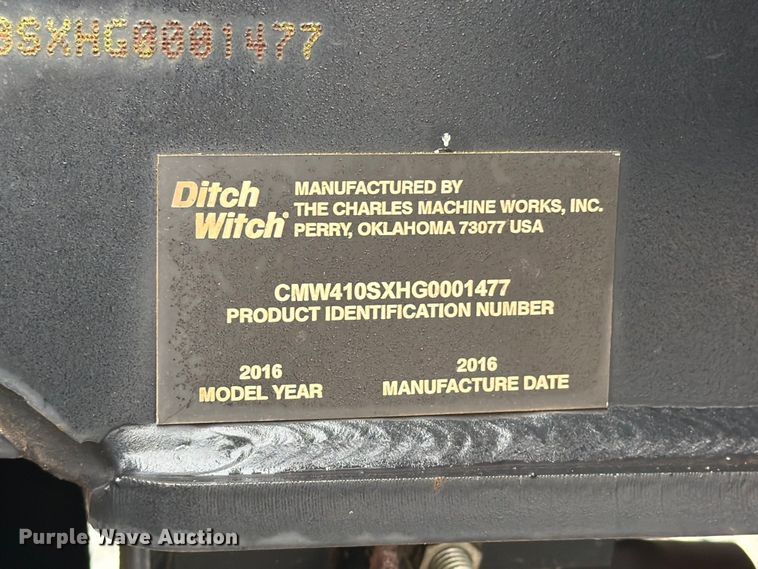 image for item YA5438 2016 Ditch Witch 410SX trencher