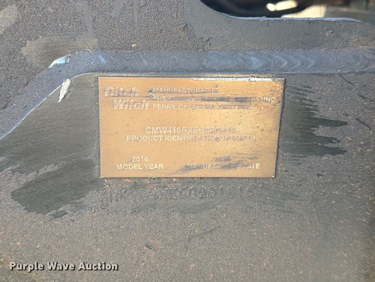 image for item YA5441 2016 Ditch Witch 410SX trencher