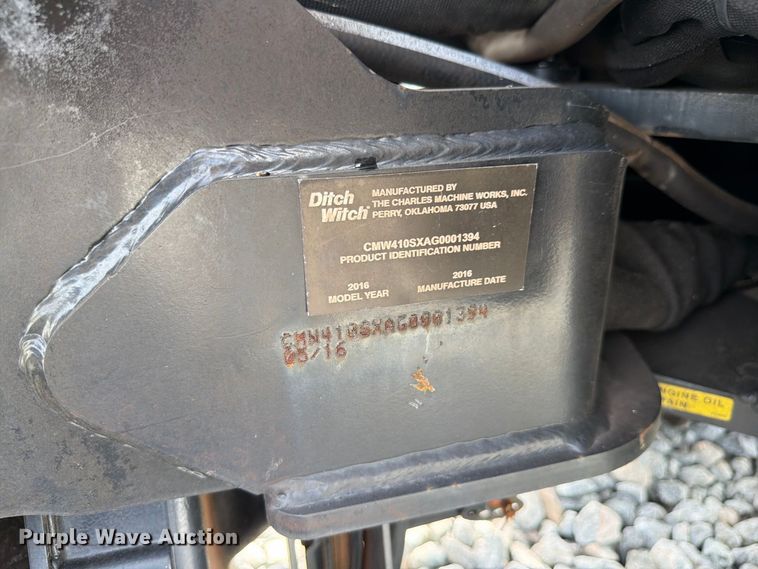 image for item YA5470 2016 Ditch Witch 410SX trencher