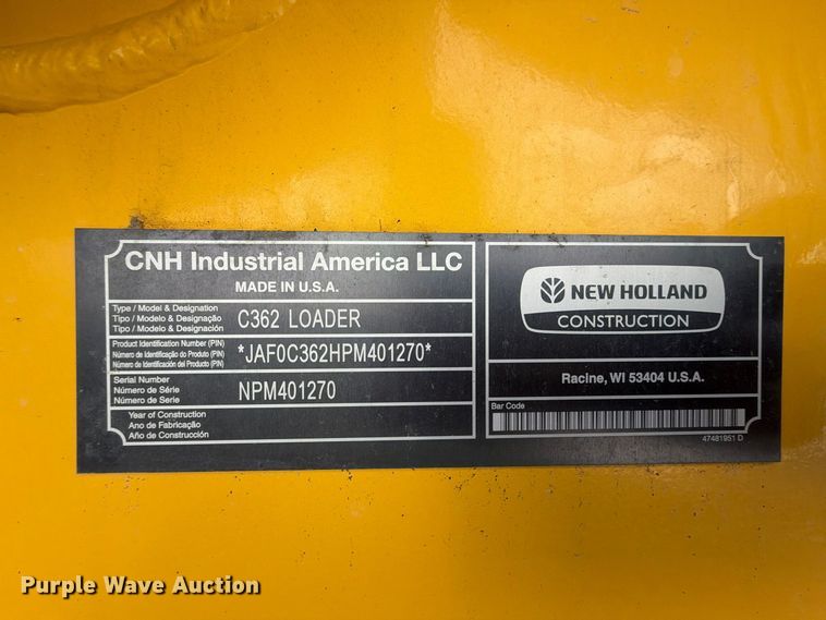 image for item YA5481 2023 New Holland C362 tracked skid steer loader