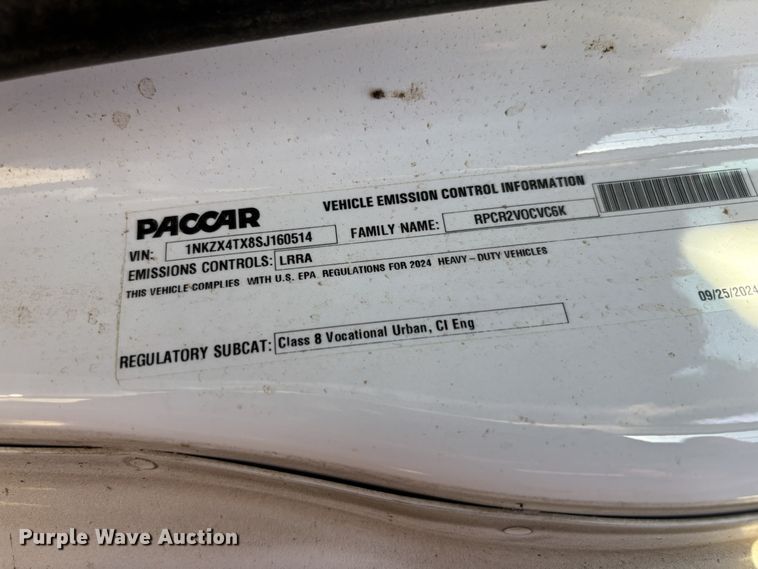 image for item ZA0839 2025 Kenworth T880 dump truck