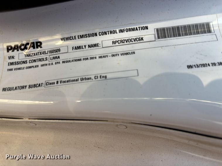 image for item ZA0840 2025 Kenworth T880 dump truck