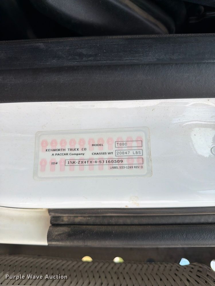 image for item ZA0840 2025 Kenworth T880 dump truck