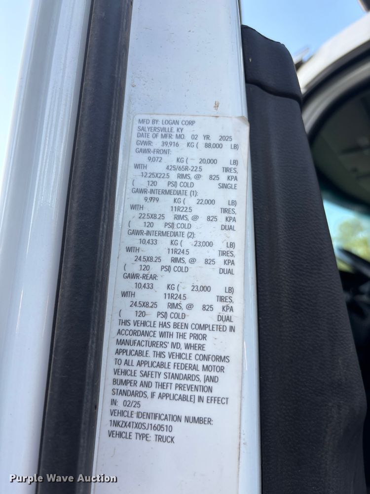 image for item ZA0845 2025 Kenworth T880 dump truck
