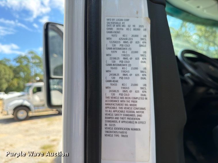image for item ZA0845 2025 Kenworth T880 dump truck