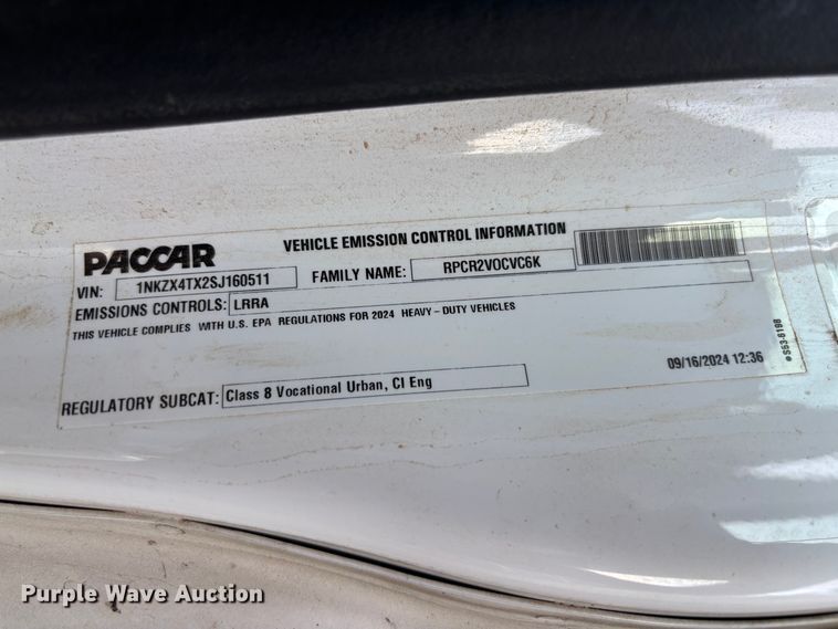 image for item ZA0846 2025 Kenworth T880 dump truck