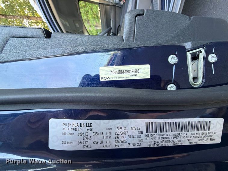 image for item DT2922 2017 Jeep Compass SUV
