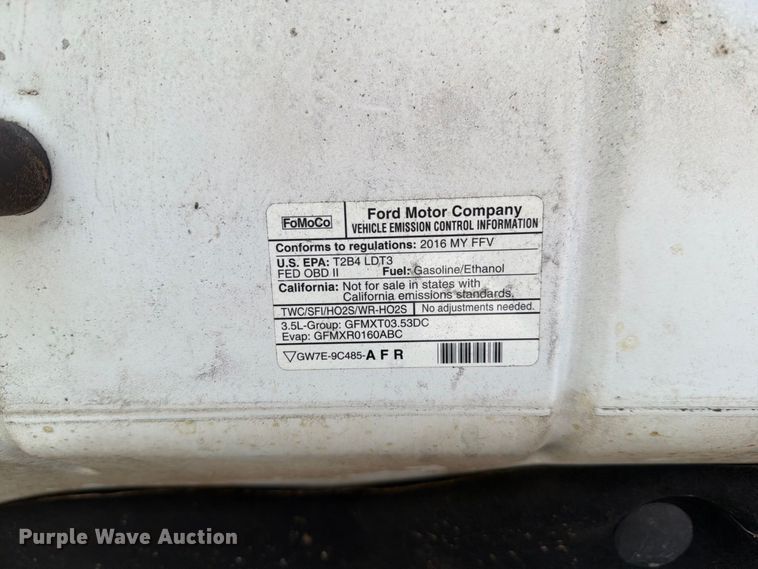 image for item DV7322 2016 Ford F150 Ext. Cab pickup truck