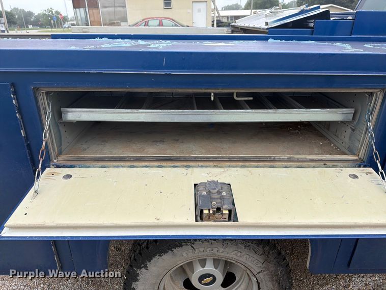 image for item DY3453 2012 Chevrolet Silverado 3500HD Ext. Cab utility bed pickup truck