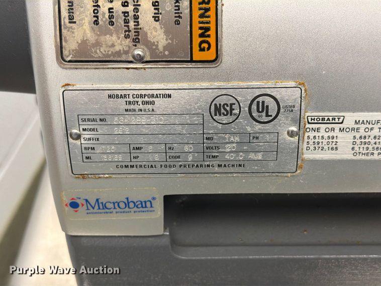 image for item DZ4922 Hobart 2912 Slicer