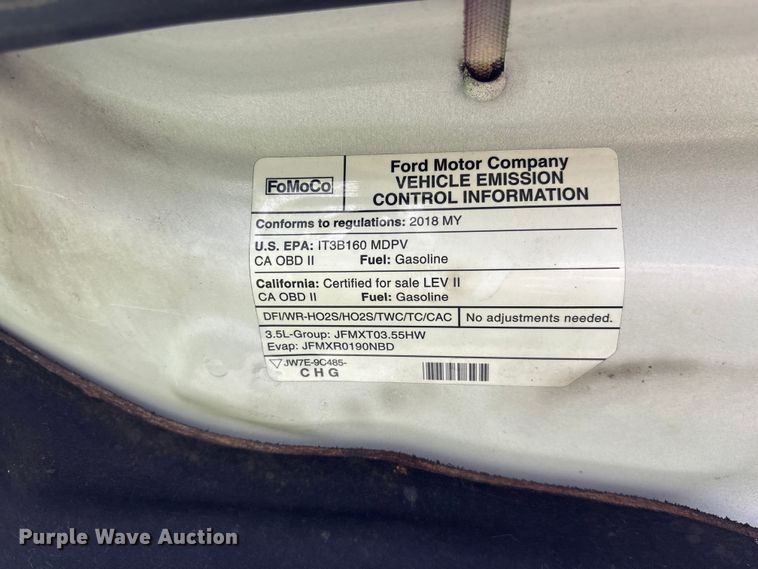 image for item EF1157 2018 Ford Transit 150 van