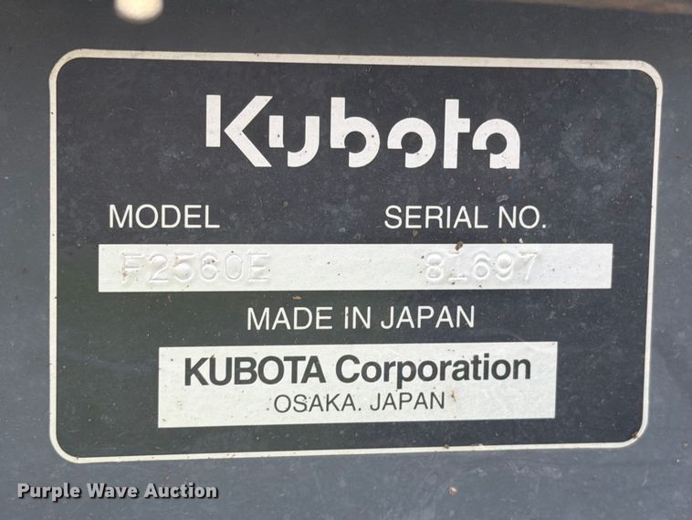 image for item EI7702 Kubota F2560 lawn mower