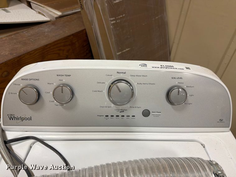 image for item EL0986 Whirlpool WTW4815EW1 washer