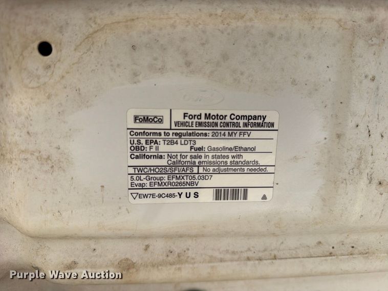 image for item EO8763 2014 Ford F150 Ext. Cab pickup truck