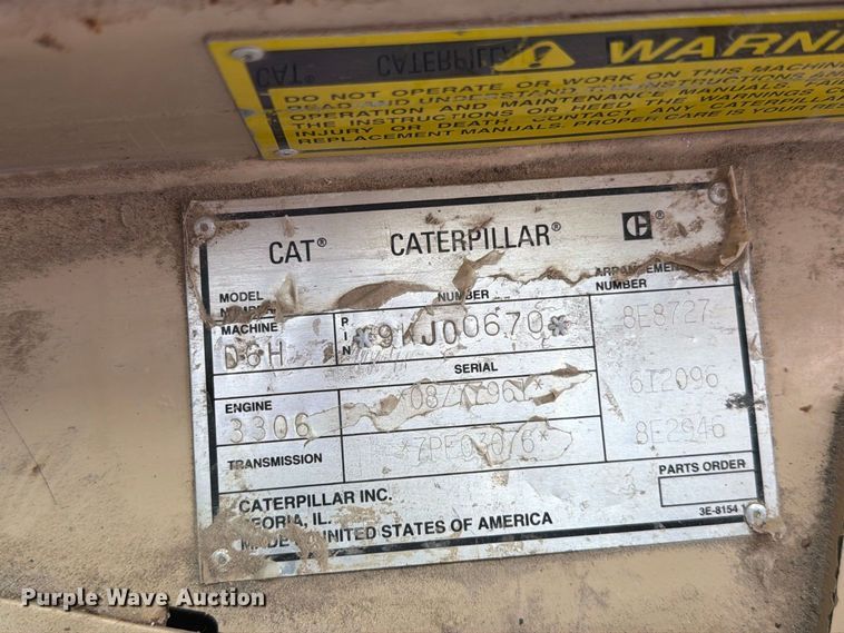 image for item EO8768 1994 Caterpillar D6H dozer