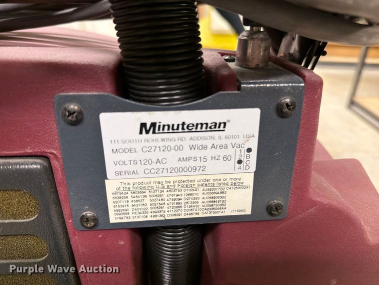 image for item EO8775 Minuteman MPV 31 Industrial vacuum