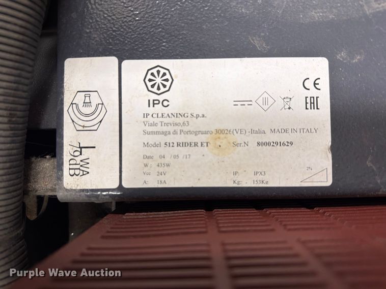 image for item EO8777 2017 IPC 512 Rider ET floor scrubber