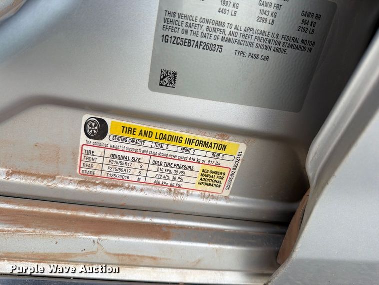 image for item EP7845 2010 Chevrolet Malibu 