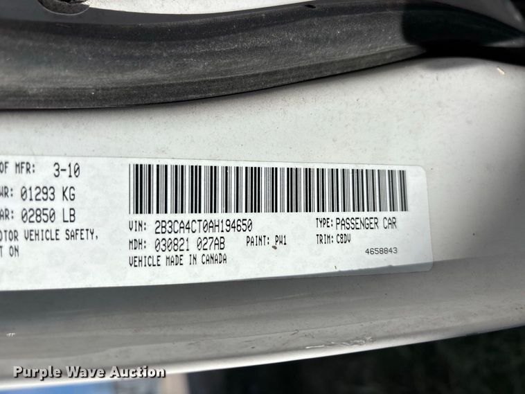 image for item ER3429 2010 Dodge Charger 