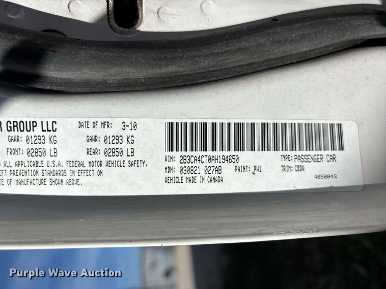 image for item ER3429 2010 Dodge Charger 