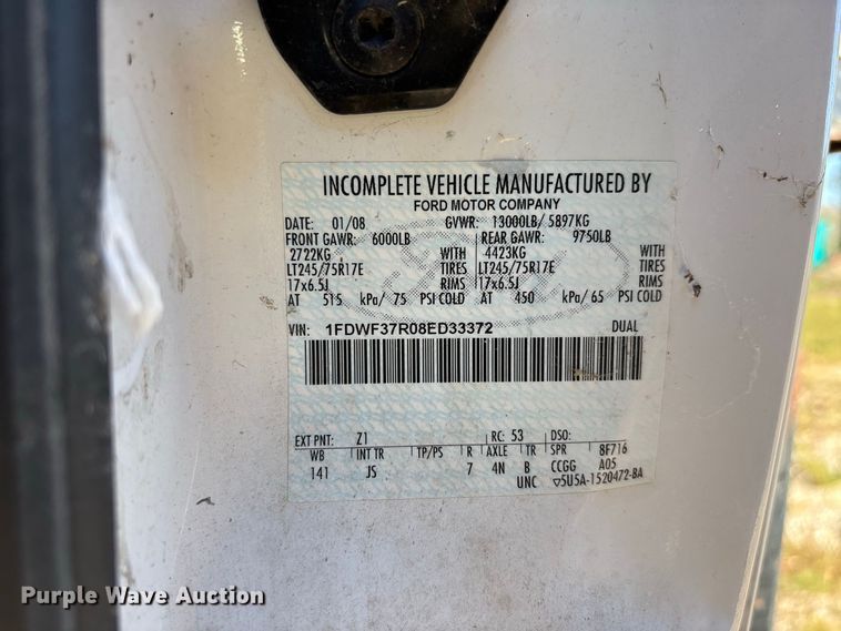 image for item ER3432 2008 Ford F350 dump flatbed pickup truck