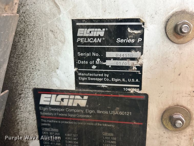 image for item ER3437 2005 Elgin Pelican Series P street sweeper truck