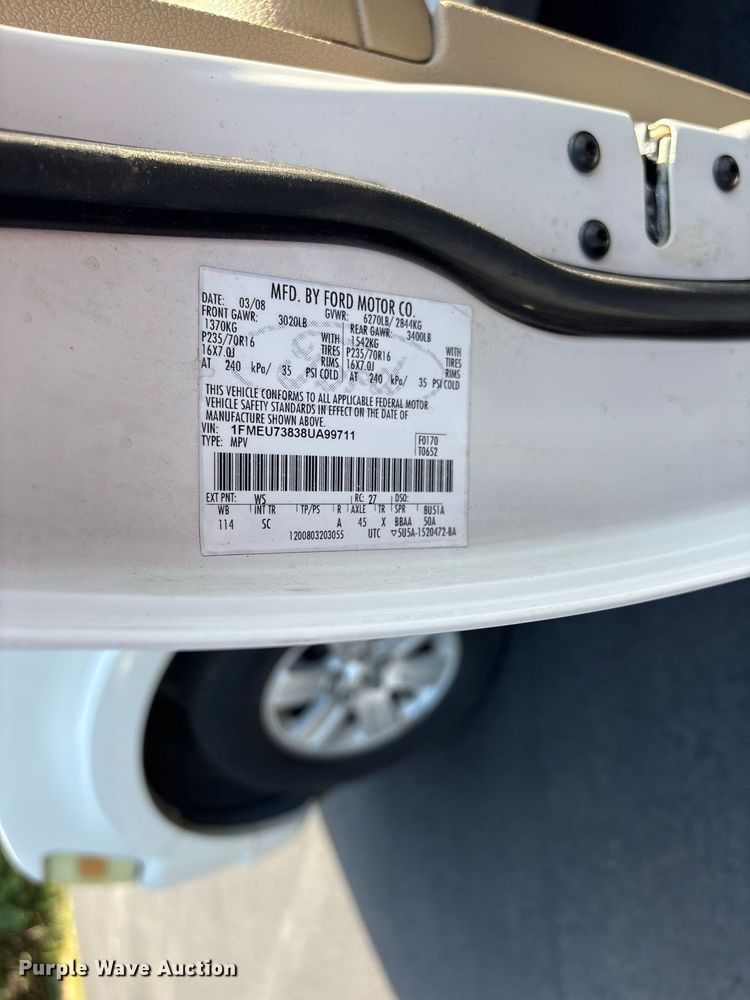 image for item ET8672 2008 Ford Explorer SUV