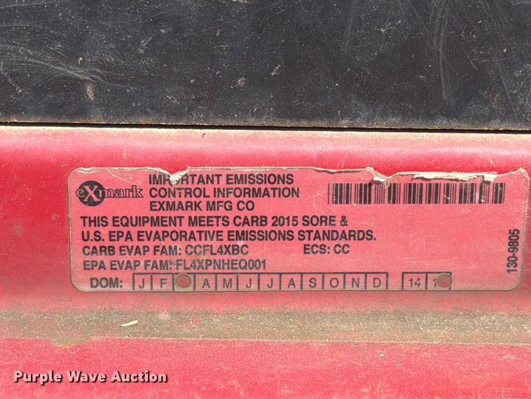 image for item ET8676 2015 Exmark Lazer Z ZTR lawn mower
