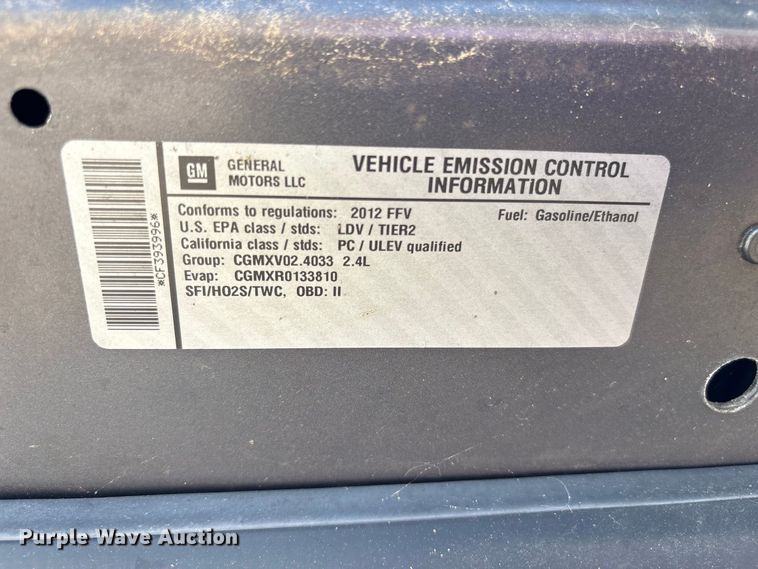 image for item ET8678 2012 Chevrolet Malibu 