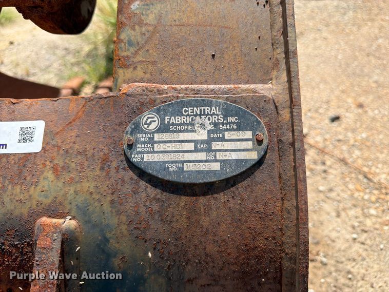 image for item EW5062 2009 Central Fabricators WR XLS backhoe bucket