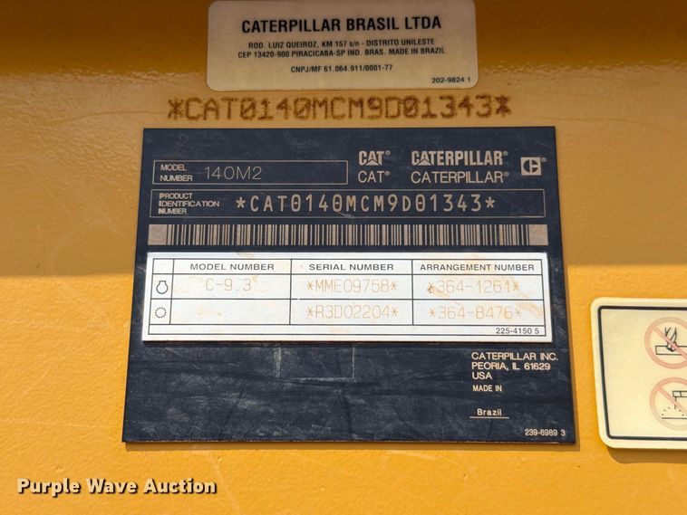 image for item EW8943 2012 Caterpillar 140M2 motor grader
