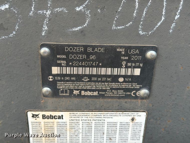 image for item EW8945 Bobcat Dozer 96 skid steer dozer blade