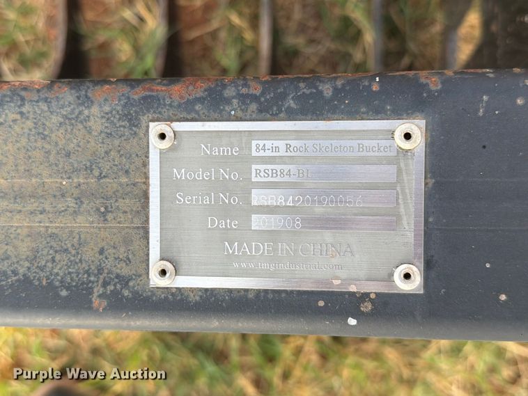 image for item EW8949 RSB84-BL skid steer rock bucket