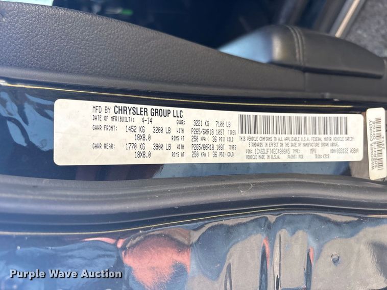 image for item EX0048 2014 Dodge Durango Police SUV