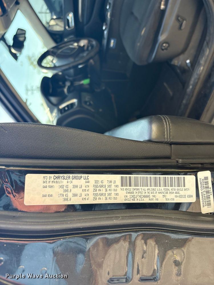 image for item EX0048 2014 Dodge Durango Police SUV