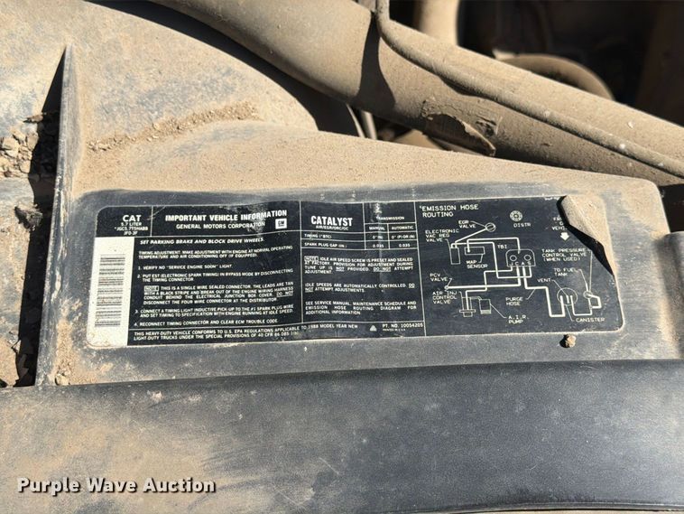 image for item EX0053 1988 Chevrolet C3500 Ext. Cab utility bed pickup truck