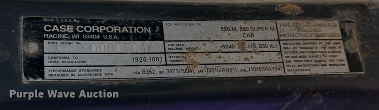 image for item EX0057 2004 Case M80 Super M backhoe