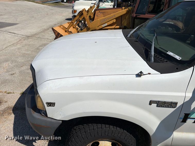 image for item EX0061 1999 Ford F350 flatbed pickup truck