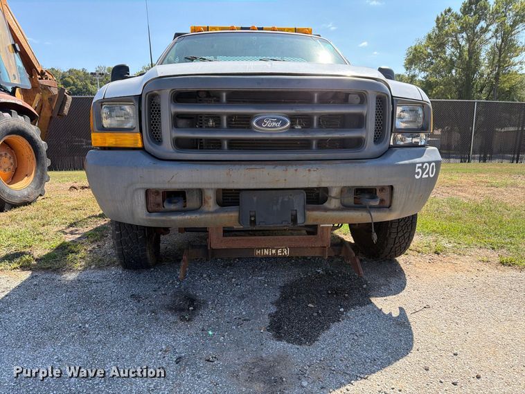 image for item EX0061 1999 Ford F350 flatbed pickup truck