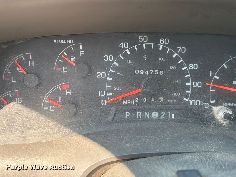 image for item EX0061 1999 Ford F350 flatbed pickup truck