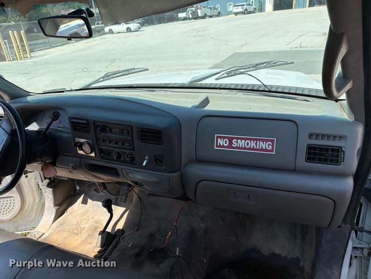 image for item EX0061 1999 Ford F350 flatbed pickup truck