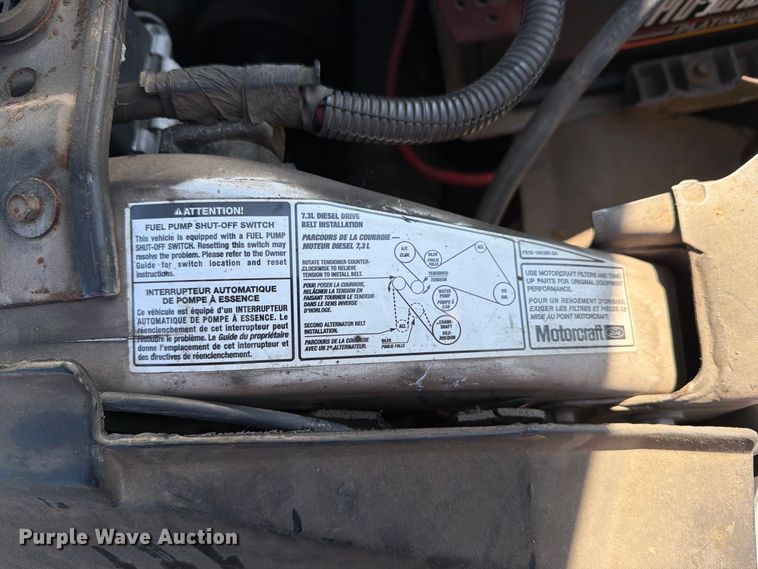image for item EX0061 1999 Ford F350 flatbed pickup truck