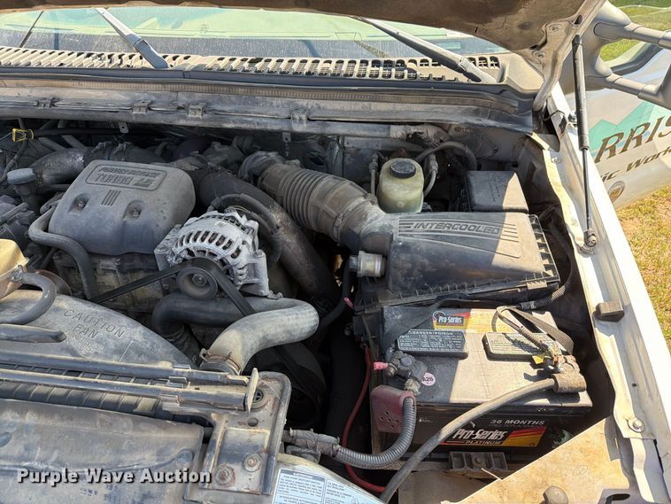 image for item EX0061 1999 Ford F350 flatbed pickup truck